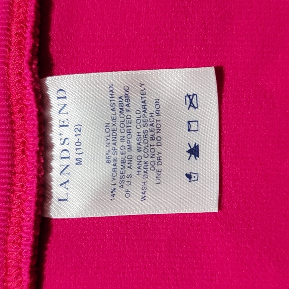 LANDS END BRIGHT NEON PINK BARBIECORE ACTIVEWEAR MINI SKIRT SET SZ 12 TOP SZ 8 - Picture 7 of 13